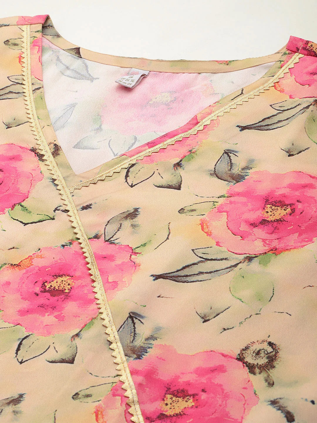 Floral Angrakha Kurta Set | Women's Indian Kurta Sets Online