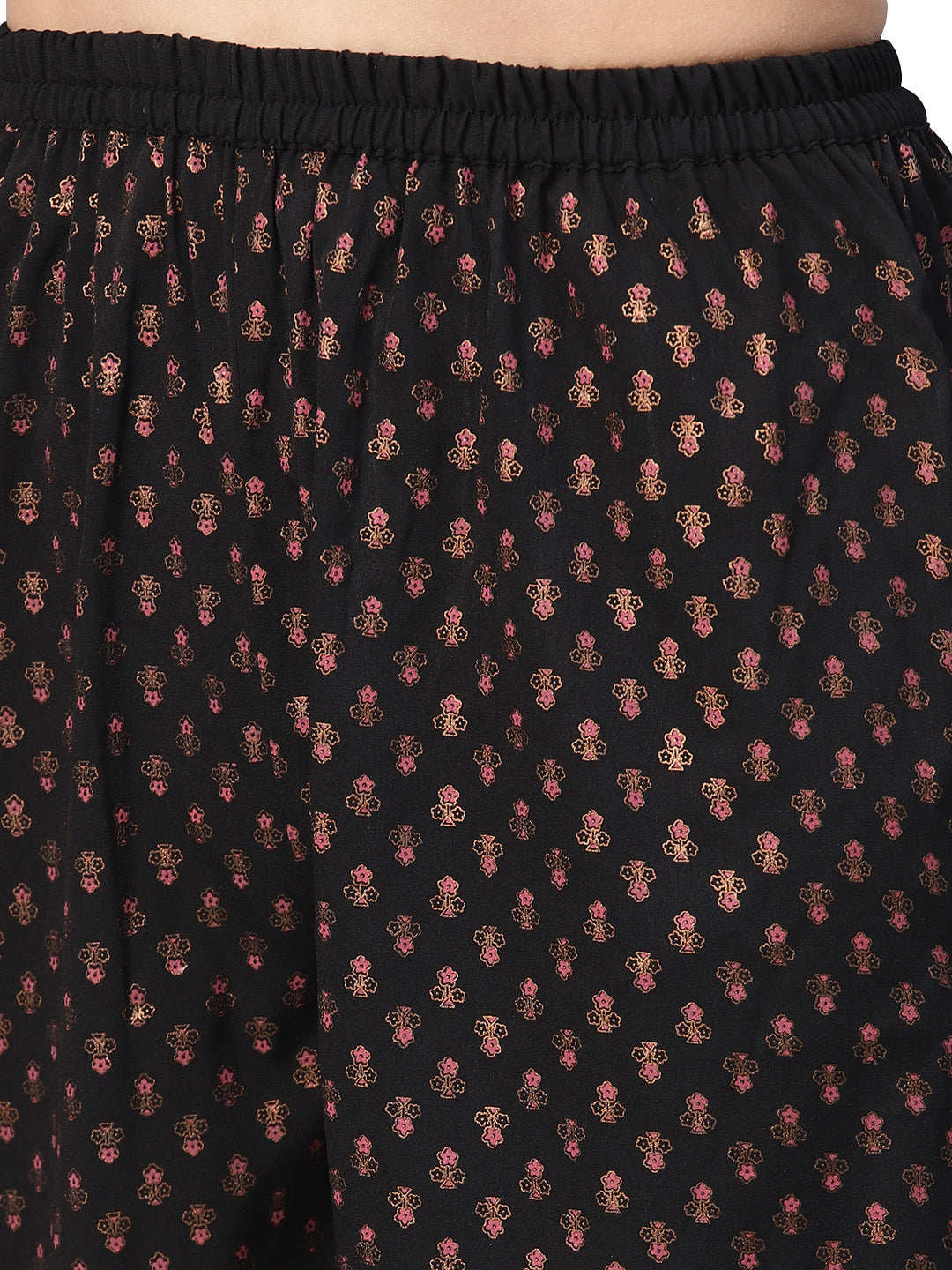 Black Printed A-Line Kurta Set | Women's Indian Kurta Sets