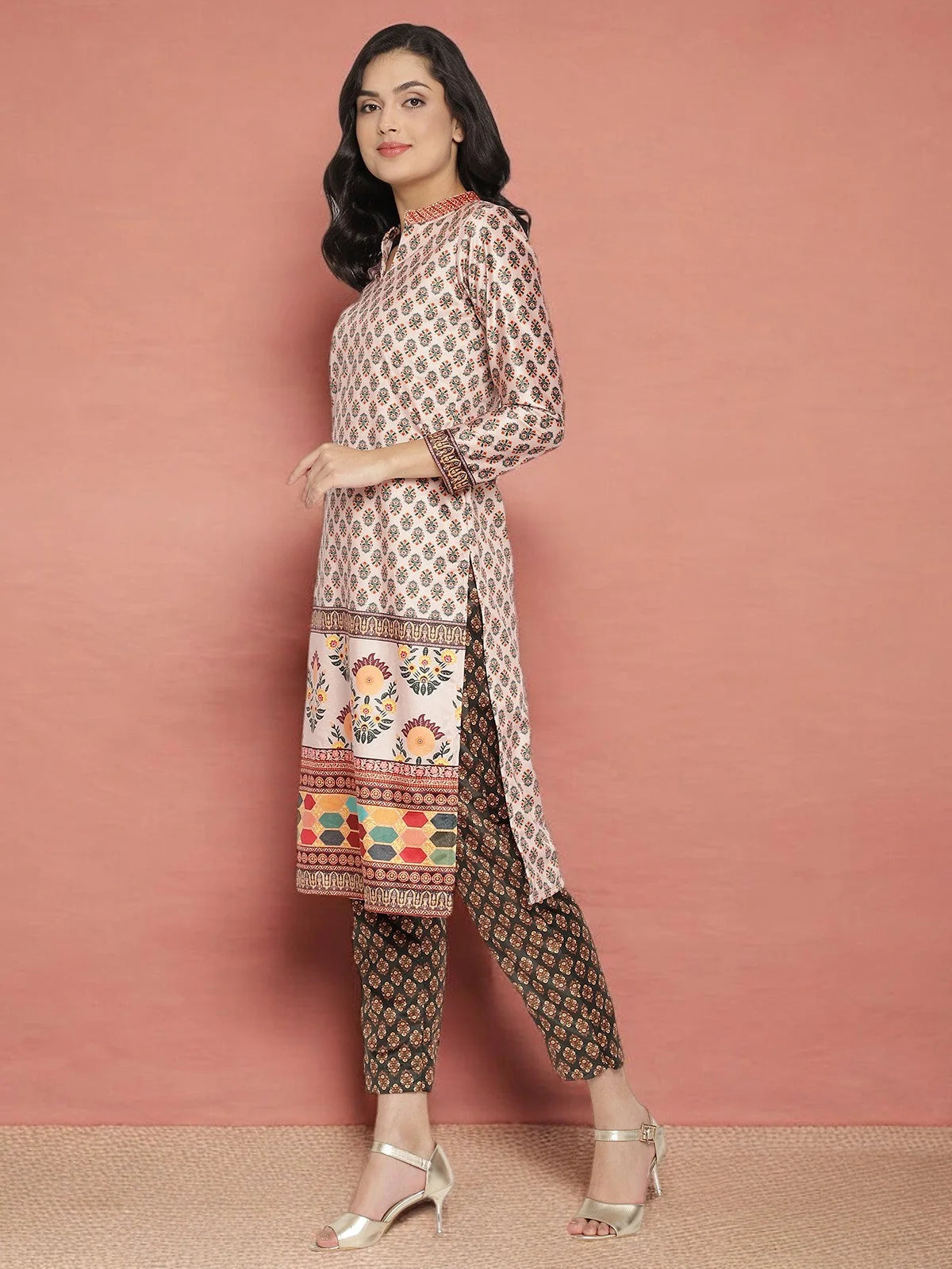 Green Velvet Kurta Pant Set | Stylish Indian Women's Kurta Sets