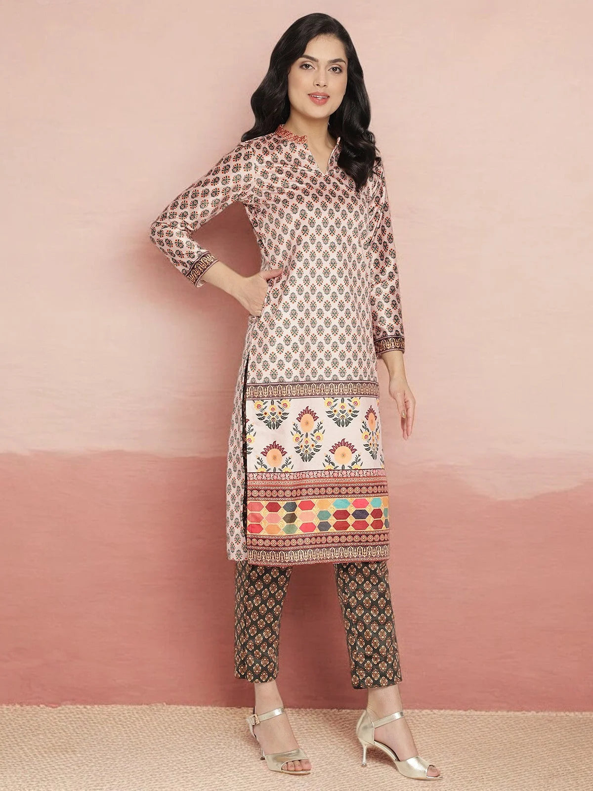 Green Velvet Kurta Pant Set | Stylish Indian Women's Kurta Sets