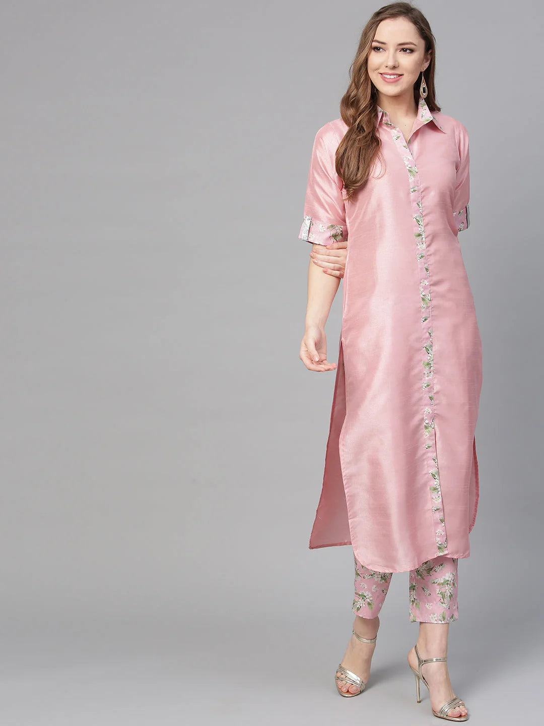 Digital Print Poly Silk Kurta Set | Women's Designer Kurta