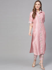Digital Print Straight Poly Silk Kurta With Digital Print Pant-AHKUPN-Combo-91