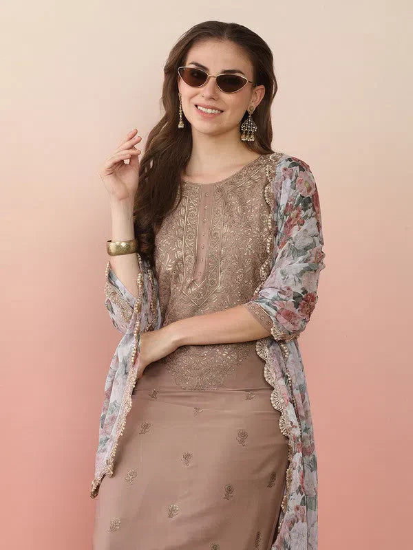 Trendy Kurta and Palazzo Set for Women - Printed Polyester