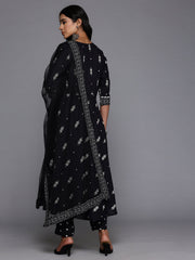 Geometric Printed Kurta with Trousers & With Dupatt