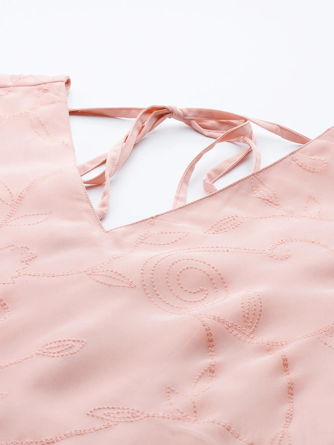 Womens Pink Organza Fusion Kurta Sets With Dupatta-AHKUPNDU-COMBO-1124