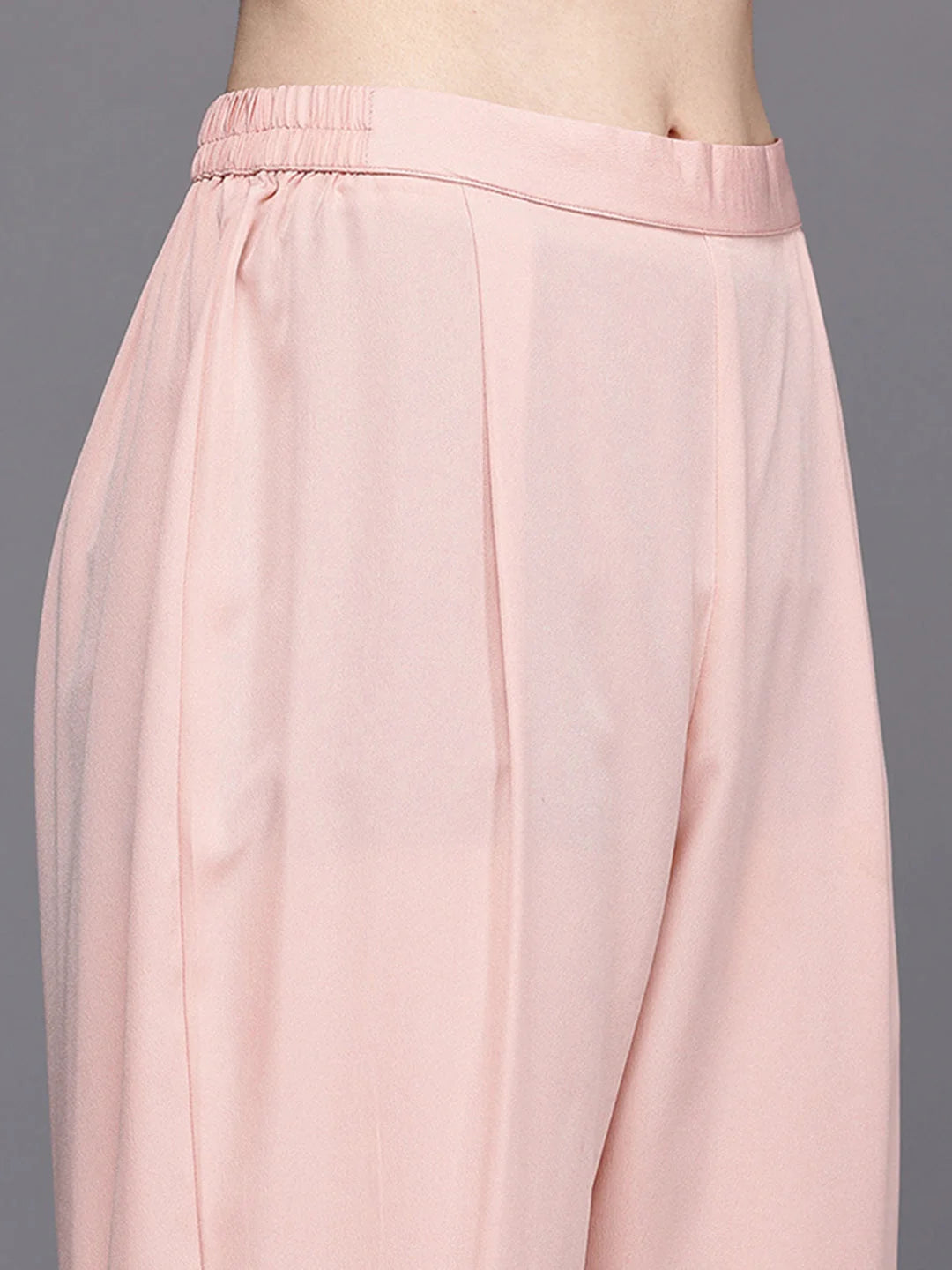 Womens Pink Organza Fusion Kurta Sets With Dupatta-AHKUPNDU-COMBO-1124