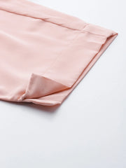 Womens Pink Organza Fusion Kurta Sets With Dupatta-AHKUPNDU-COMBO-1124