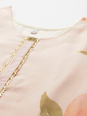 Womens Off White Organza Fusion Kurta Sets With Dupatta-AHKUPNDU-COMBO-1125