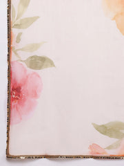 Womens Off White Organza Fusion Kurta Sets With Dupatta-AHKUPNDU-COMBO-1125