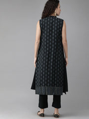 Black Printed Indo Western Set-AHKUPNJK-Combo-248