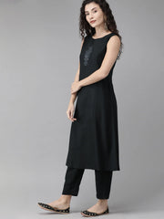 Black Printed Indo Western Set-AHKUPNJK-Combo-248