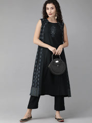 Black Printed Indo Western Set-AHKUPNJK-Combo-248