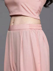 Womens Pink Organza Fusion Kurta Sets-AHKUPNTP-COMBO-1119