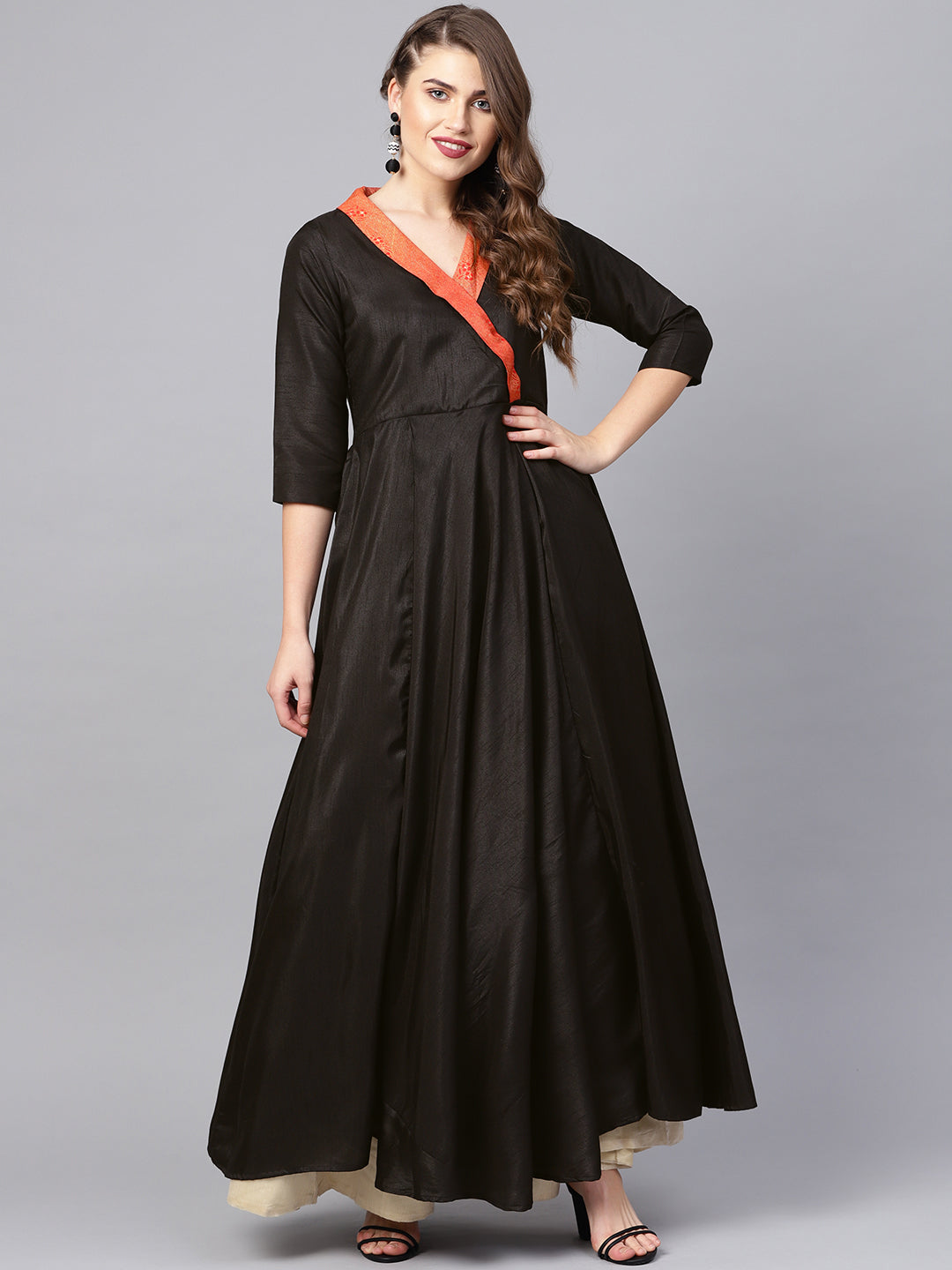 Black Plain A-Line Dress | Shop Indian Dresses Online Now