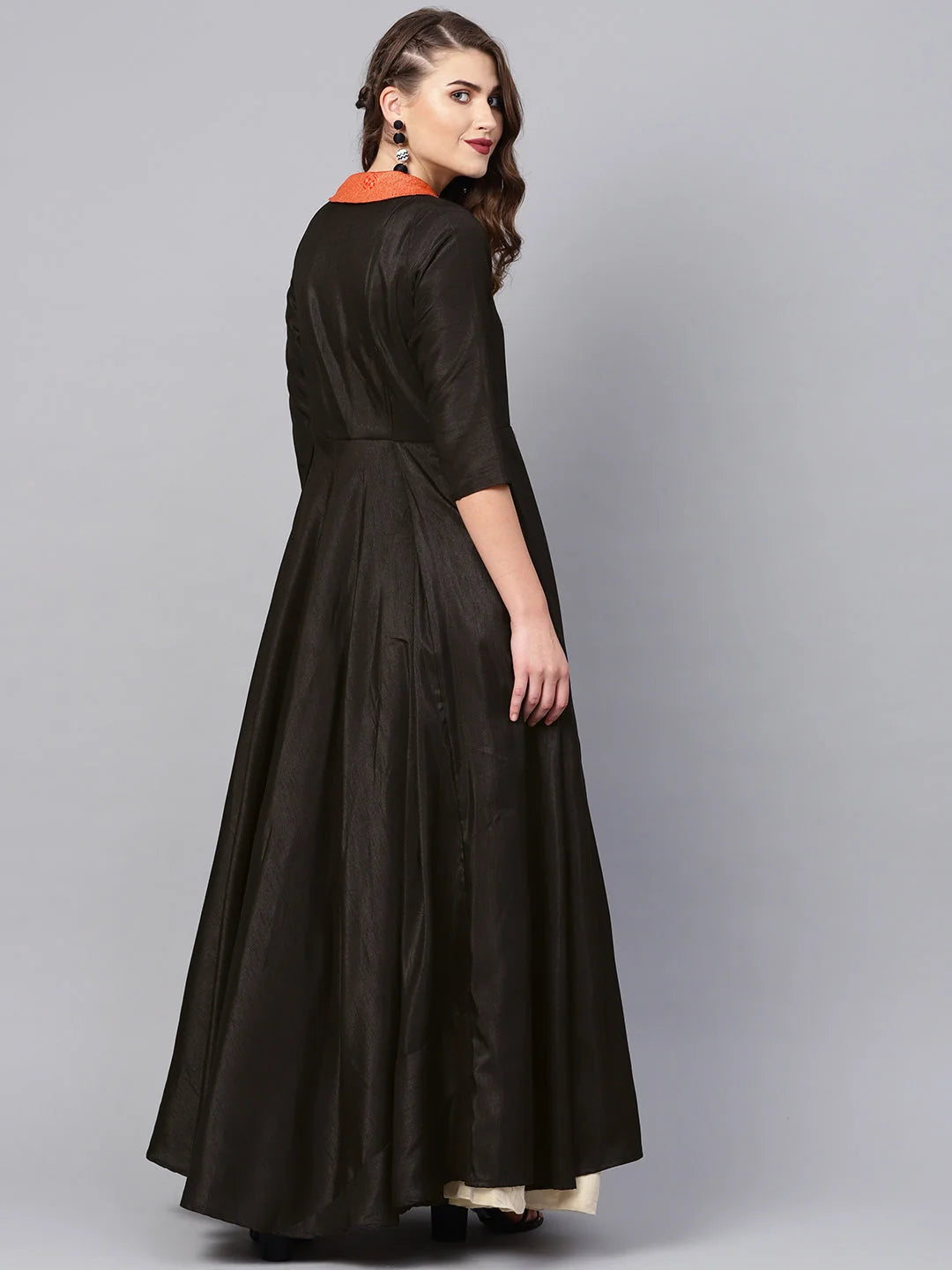 Black Plain A-Line Dress | Shop Indian Dresses Online Now
