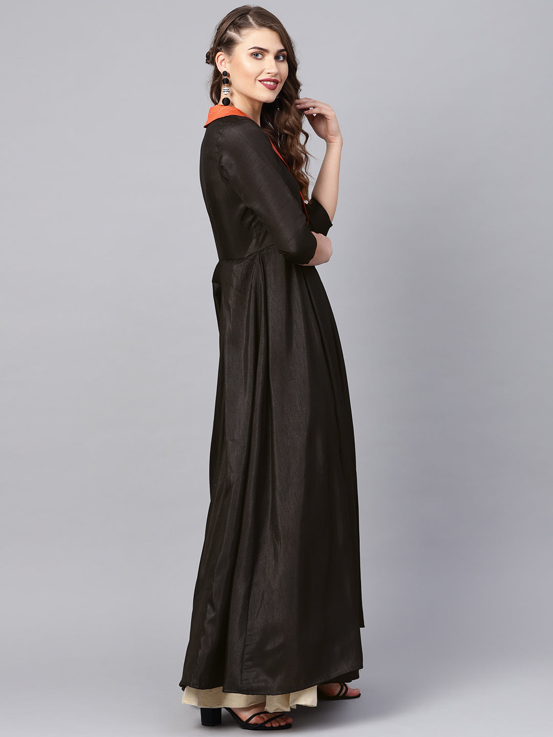Black Plain A-Line Dress | Shop Indian Dresses Online Now