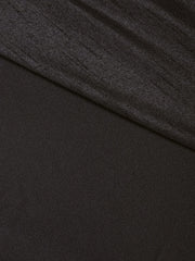 Black Plain A-Line Ethnic Dress-AHKUPSGP-828