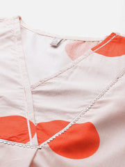 Womens Off White Cotton Blend Fusion Kurta Sets-AHKUPZ-COMBO-1118