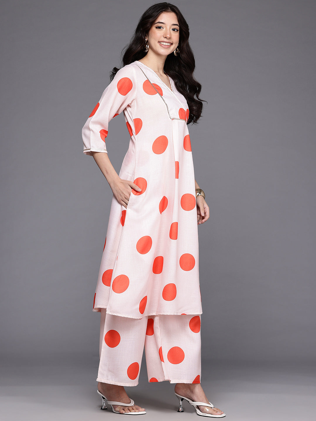 Womens Off White Cotton Blend Fusion Kurta Sets-AHKUPZ-COMBO-1118