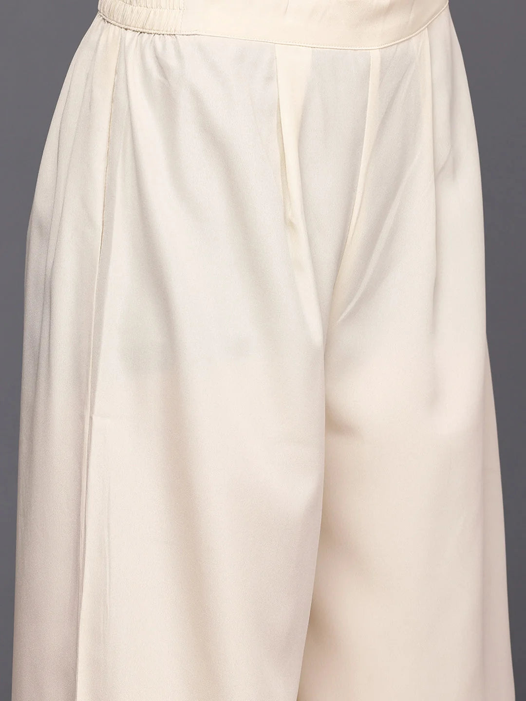 Womens Off White Organza Fusion Kurta Sets-AHKUPZ-COMBO-1126