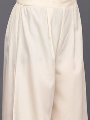 Womens Off White Organza Fusion Kurta Sets-AHKUPZ-COMBO-1126