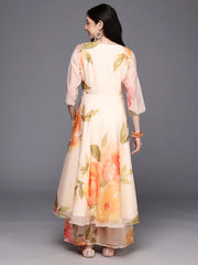 Womens Off White Organza Fusion Kurta Sets-AHKUPZ-COMBO-1126