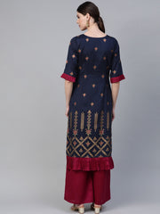 Printed Kurta with Palazzo-AHKUPZ-COMBO-284