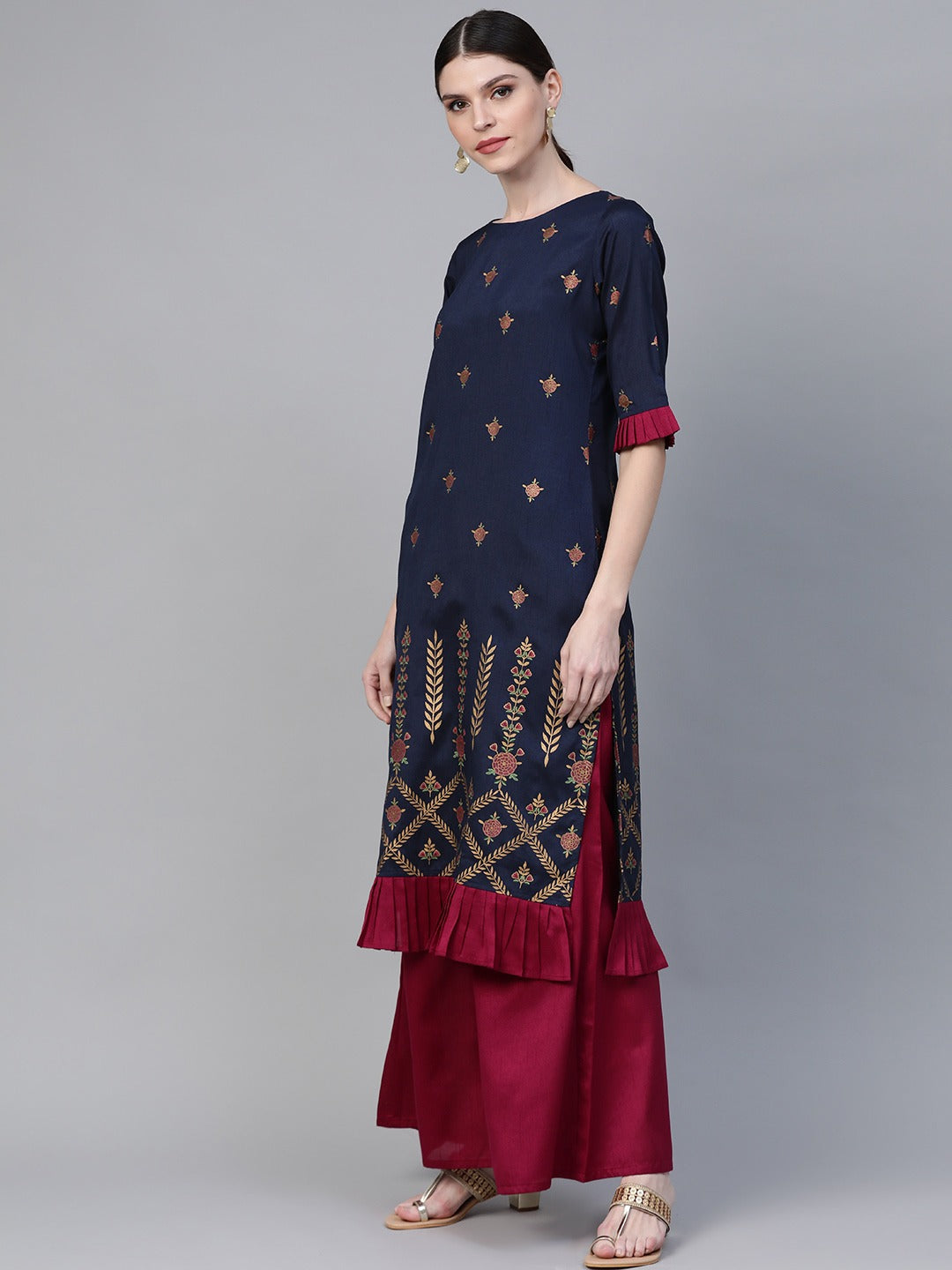 Printed Kurta Palazzo Set - Vibrant Women's Fashion