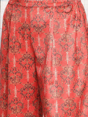 Dark Green Digital Print Velvet Kurta With Palazzo-AHKUPZ-COMBO-413