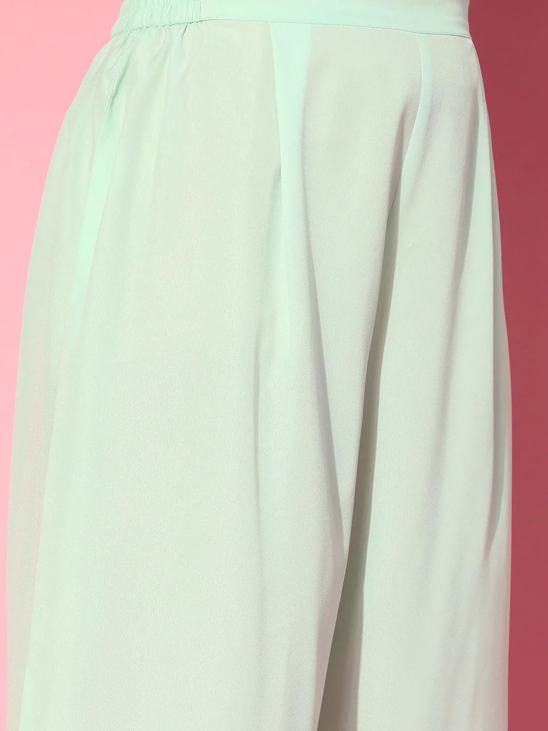 Sea Green Floral Kurta Palazzo Set | Women's Palazzo Sets