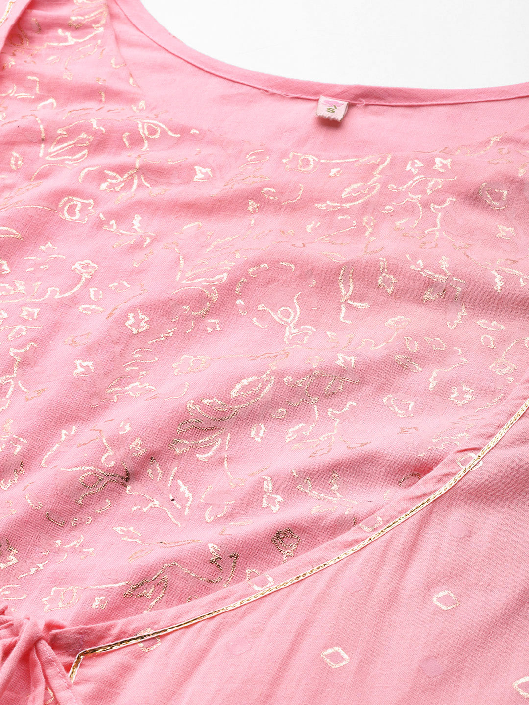 Pink & Gold Anarkali Kurta and Palazzo Set | Women's Fashion