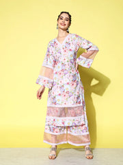 Multi Colour Floral Printed Kurta with Palazzos-AHKUPZ-COMBO-578