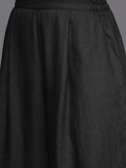 Black Embroidered Aari Work Pashmina Kurta With Palazzos-AHKUPZ-COMBO-633