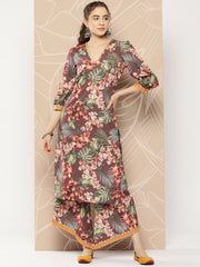 Women Printed Kurta with Palazzos-AHKUPZ-COMBO-659-ICH