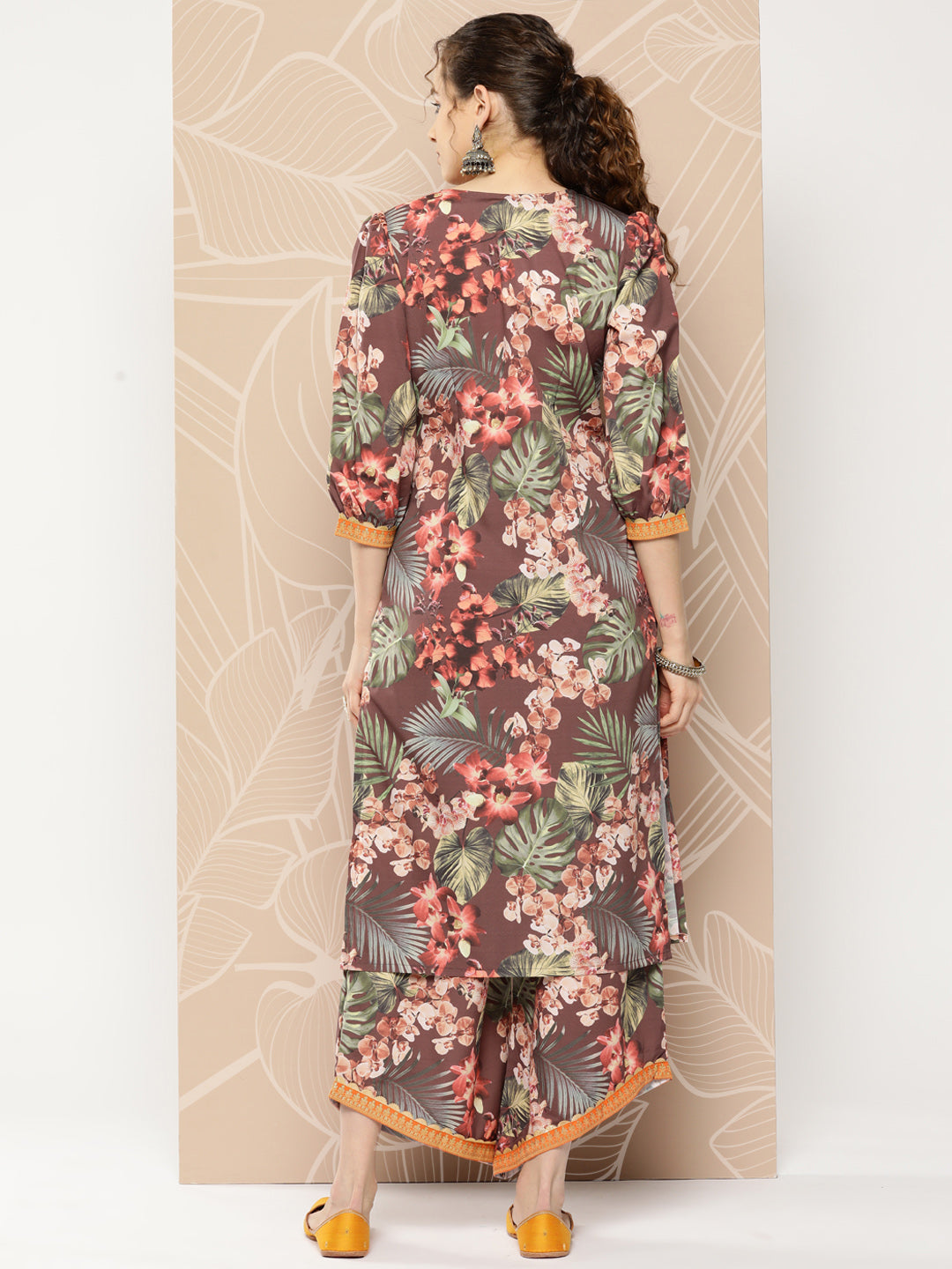 Printed Women's Kurta and Palazzo Set - Indian Fashion