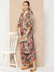 Women Printed Kurta with Palazzos-AHKUPZ-COMBO-659-ICH
