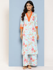 Floral Printed Kurta With Palazzos-AHKUPZ-COMBO-670-ICH