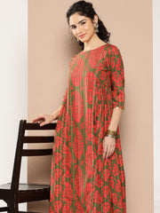 Women Floral Printed Panelled Sequinned Kurta with Palazzos-AHKUPZ-COMBO-686-ICH