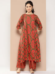 Women Floral Printed Panelled Sequinned Kurta with Palazzos-AHKUPZ-COMBO-686-ICH