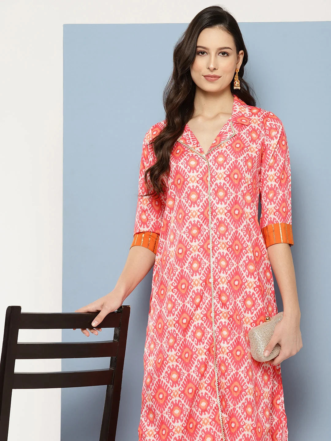 Women Ethnic Motifs Printed Regular Gotta Patti Kurta with Palazzos-AHKUPZ-COMBO-697