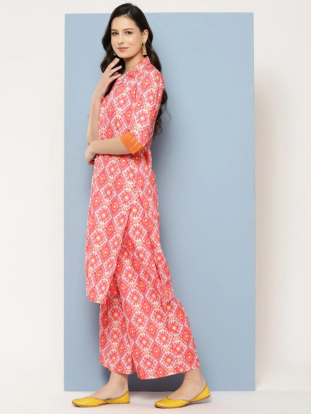 Ethnic Kurta Palazzo Set | Women's Printed Palazzo Pants Outfit