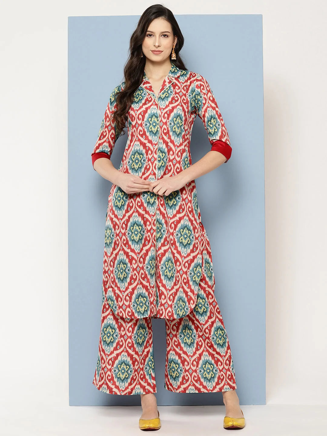 Ethnic Print Kurta and Palazzo Set | Women's Palazzo Pants