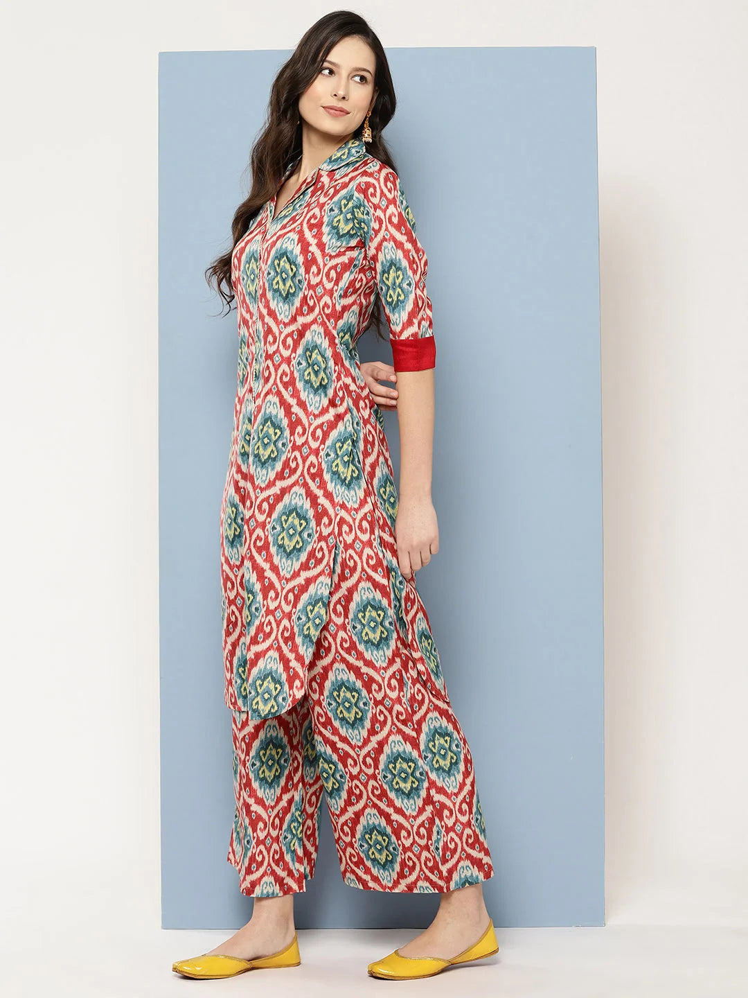 Ethnic Print Kurta and Palazzo Set | Women's Palazzo Pants