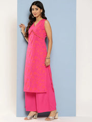 Floral Printed Empire Gotta Patti Kurta With Palazzos-AHKUPZ-COMBO-734-ICH