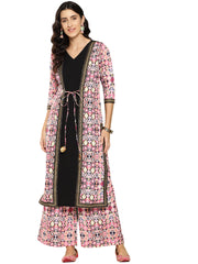 Women Printed Regular Kurta with Palazzos-AHKUPZ-COMBO-795-ICH