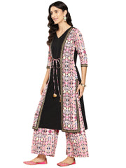 Women Printed Regular Kurta with Palazzos-AHKUPZ-COMBO-795-ICH