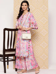 Women Abstract Printed Regular Gotta Patti Kurta with Palazzos-AHKUPZ-COMBO-821-ICH