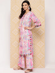 Women Abstract Printed Regular Gotta Patti Kurta with Palazzos-AHKUPZ-COMBO-821-ICH