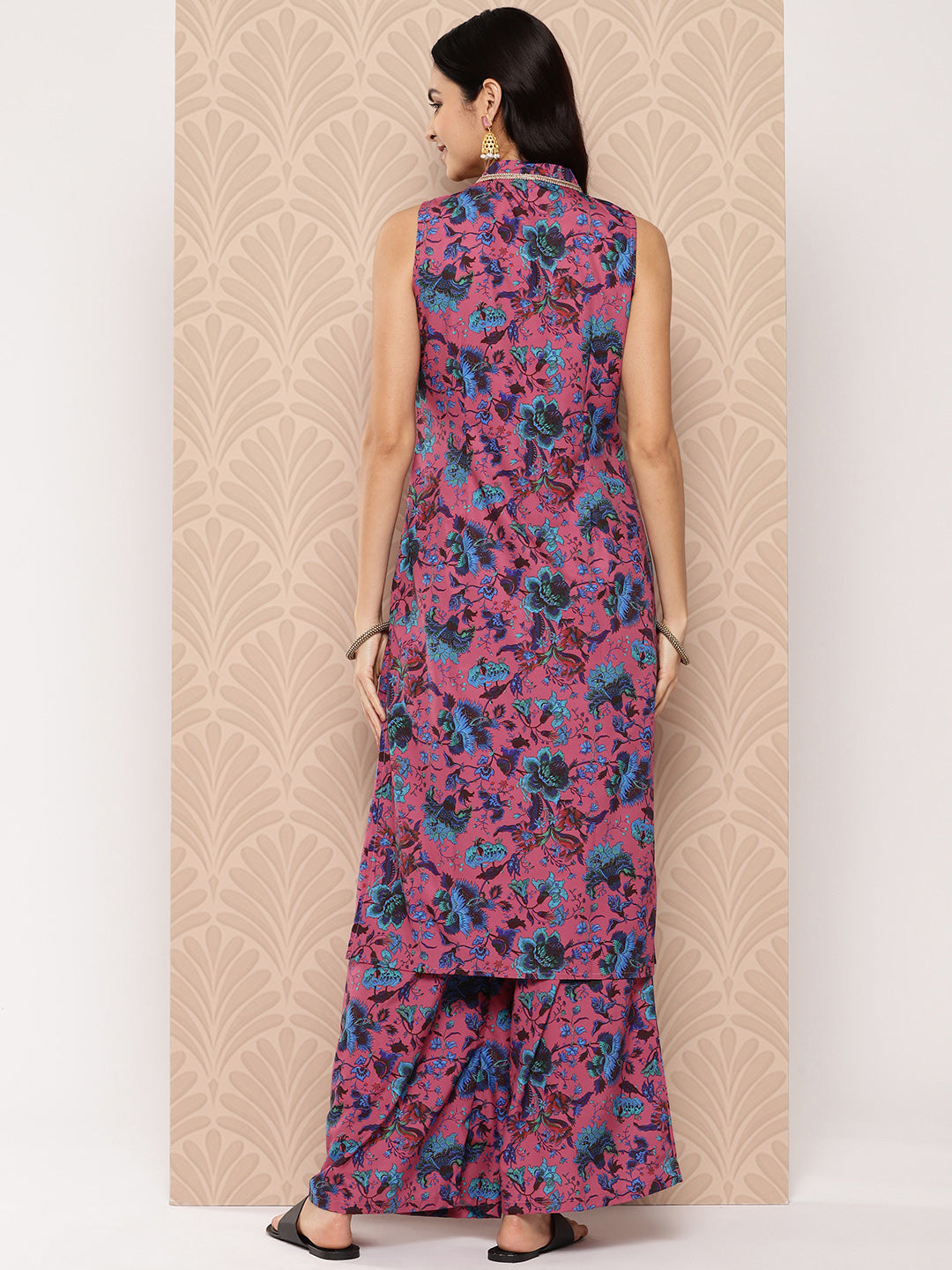 Women's Floral Kurta Palazzo Set: Trendy Kurta and Palazzo Set