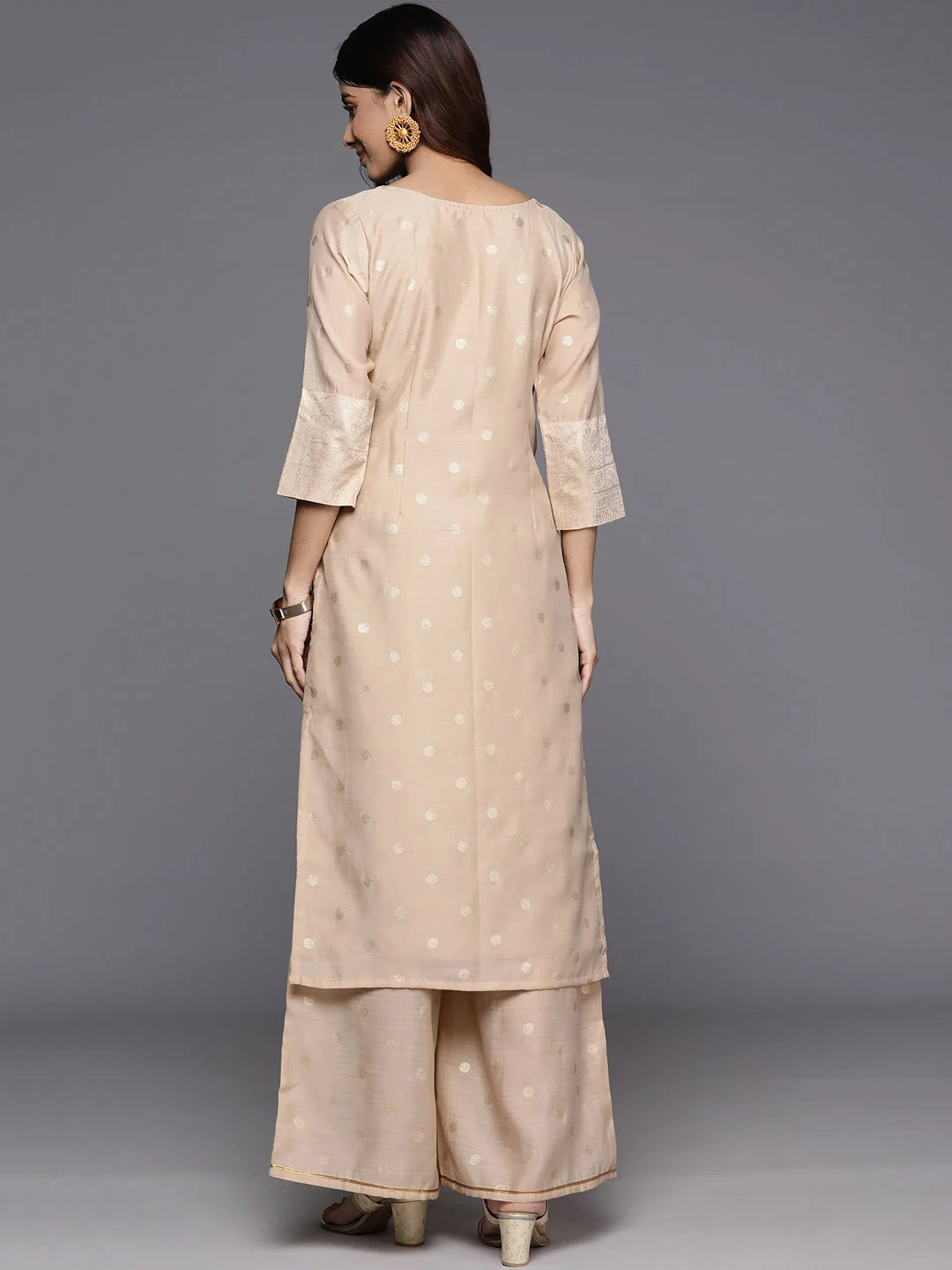 Printed Kurta and Palazzo Set with Gotta Patti Detail